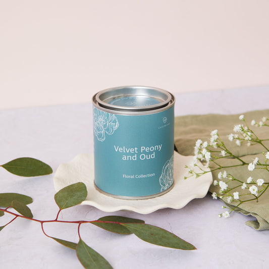 Velvet Peony and Oud Fragranced Candle