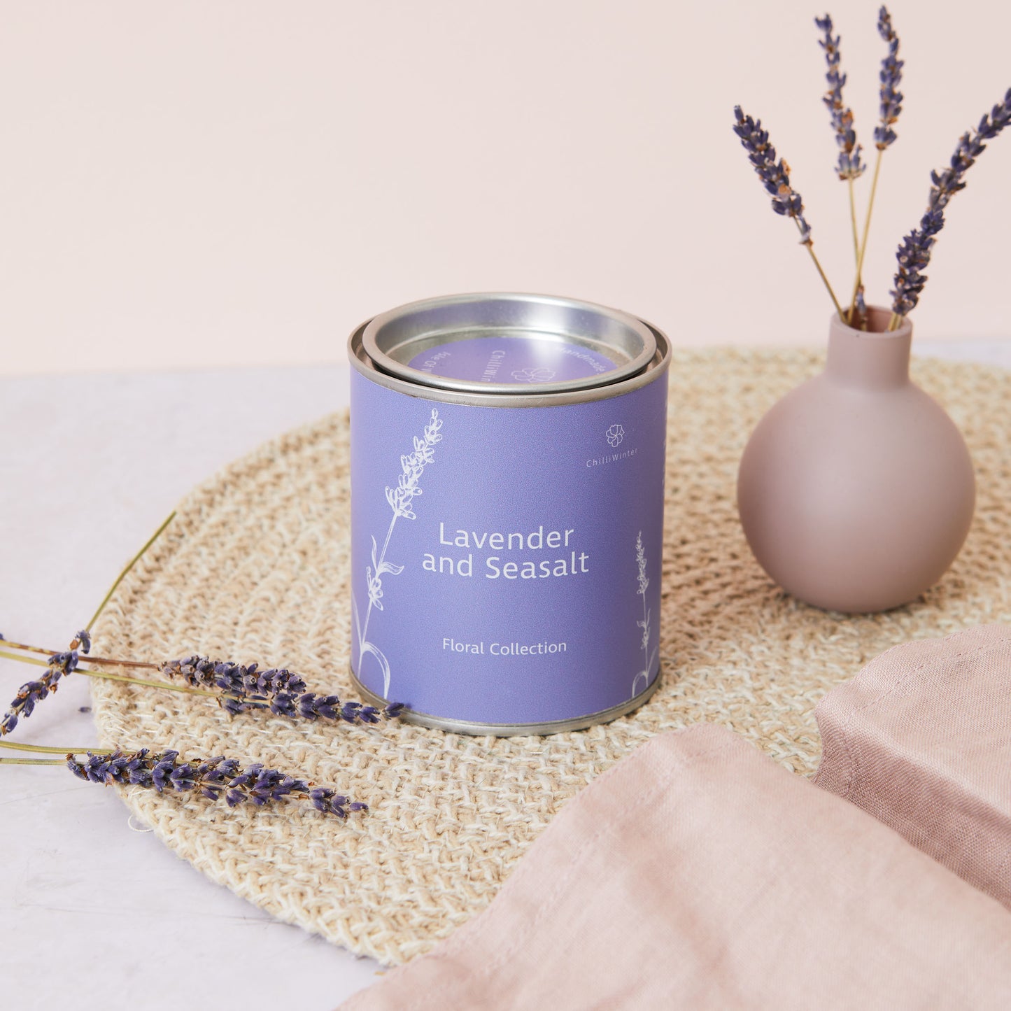 Lavender and Sea-Salt Fragranced Candle