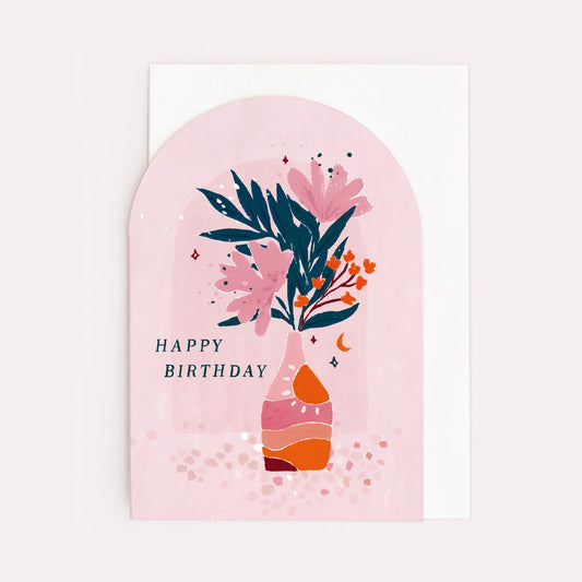 Happy Birthday - Floral Greeting Card