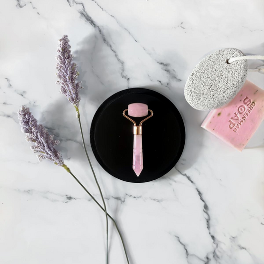 Rose Quartz Mini Facial Roller - Imperfectly Perfect