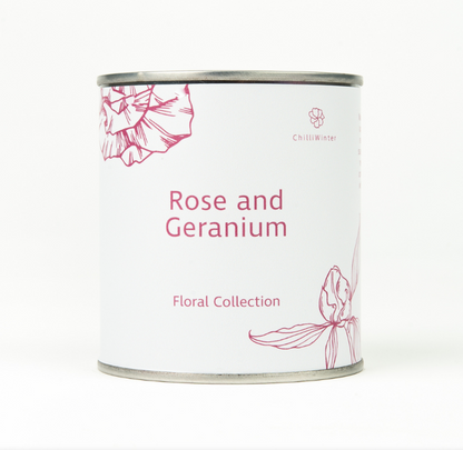 Rose and Geranium Fragranced Candle