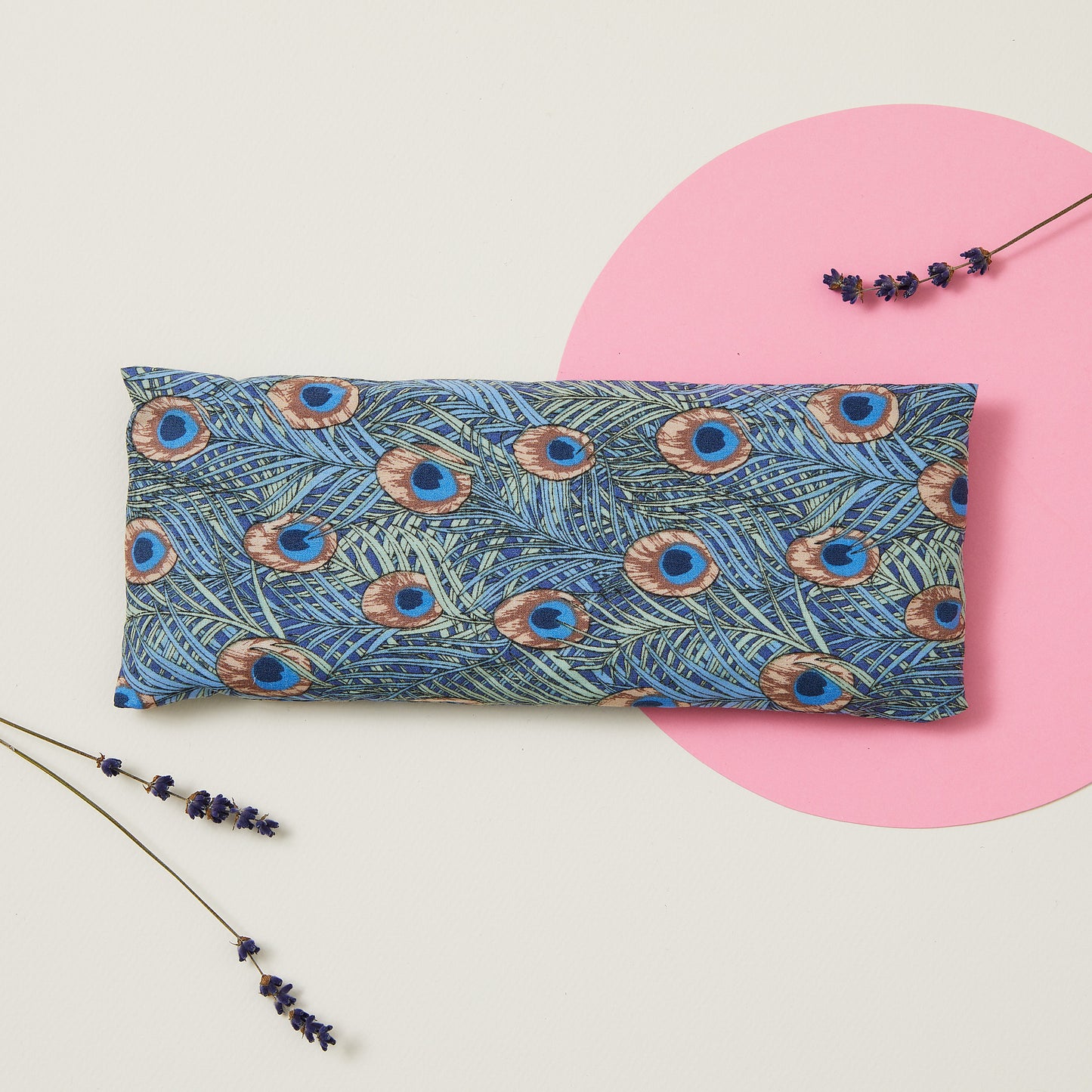 Relaxation Lavender Eye Pillow  - Peacock Feathers