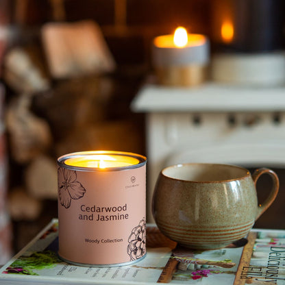 Cedarwood & Jasmine Fragranced Candle